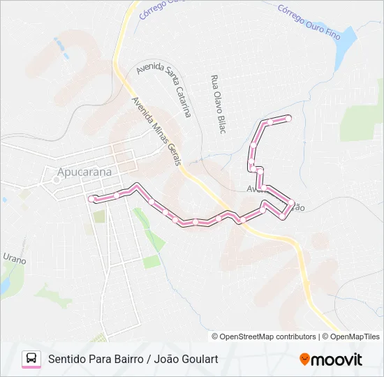 220 JOÃO GOULART Bus Line Map