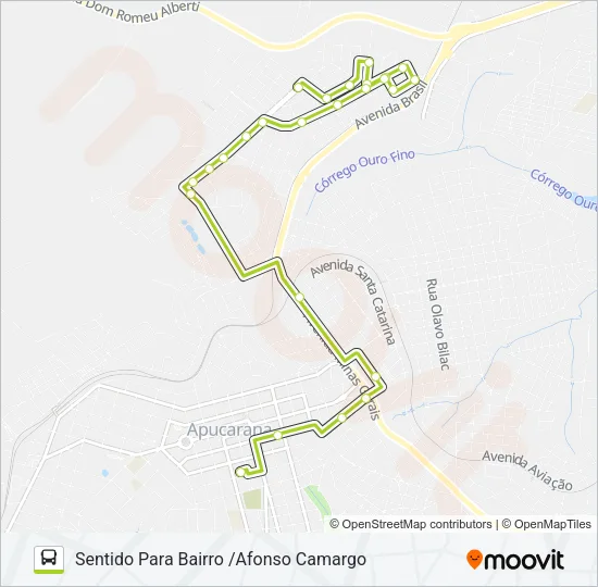 210 AFONSO CAMARGO Bus Line Map