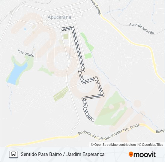 Mapa da linha 240 JD. ESPERANÇA / JD.ELDORADO de ônibus