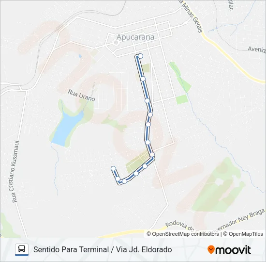 240 JD. ESPERANÇA / JD.ELDORADO Bus Line Map