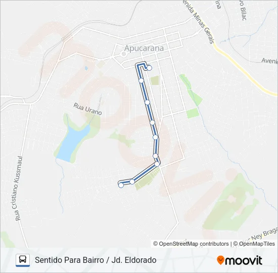240 JD. ESPERANÇA / JD.ELDORADO Bus Line Map
