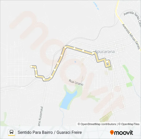 170 OSMAR GUARACI FREIRE Bus Line Map