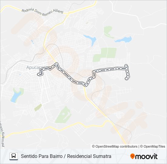 Mapa de 205 RESIDENCIAL SUMATRA de autobús