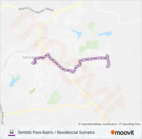 205 RESIDENCIAL SUMATRA Bus Line Map