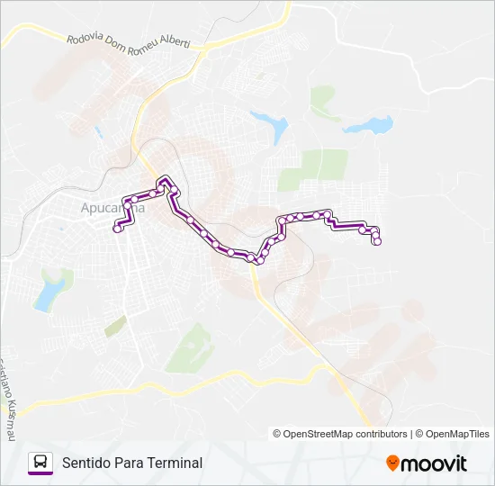 Mapa de 205 RESIDENCIAL SUMATRA de autobús