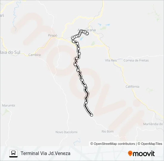 270 SÃO DOMINGOS VIA JD.VENEZA Bus Line Map
