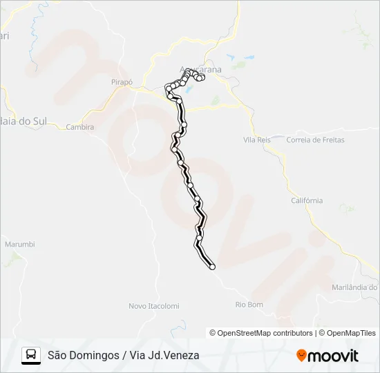 270 SÃO DOMINGOS VIA JD.VENEZA Bus Line Map