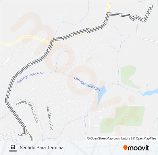 Mapa da linha 115 SOLO SAGRADO de ônibus