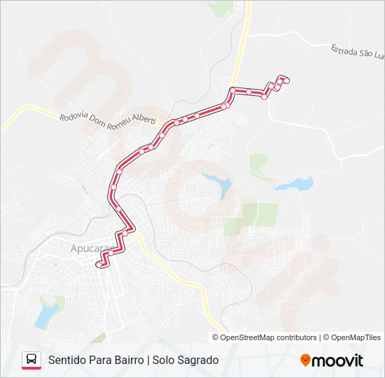 115 SOLO SAGRADO Bus Line Map