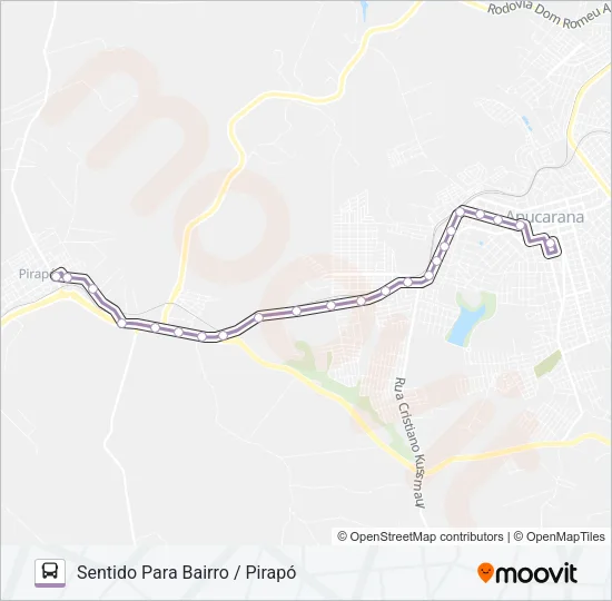 400 PIRAPÓ Bus Line Map