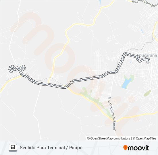 Mapa de 400 PIRAPÓ de autobús