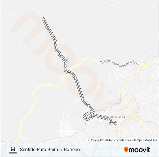 Mapa da linha 320 BARREIRO de ônibus