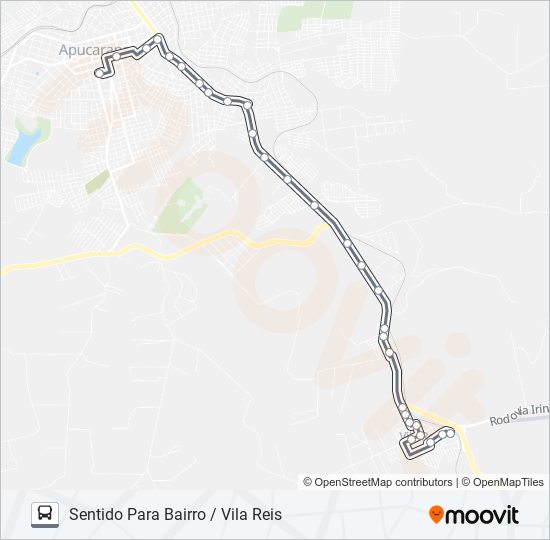 Mapa da linha 130 VILA REIS de ônibus