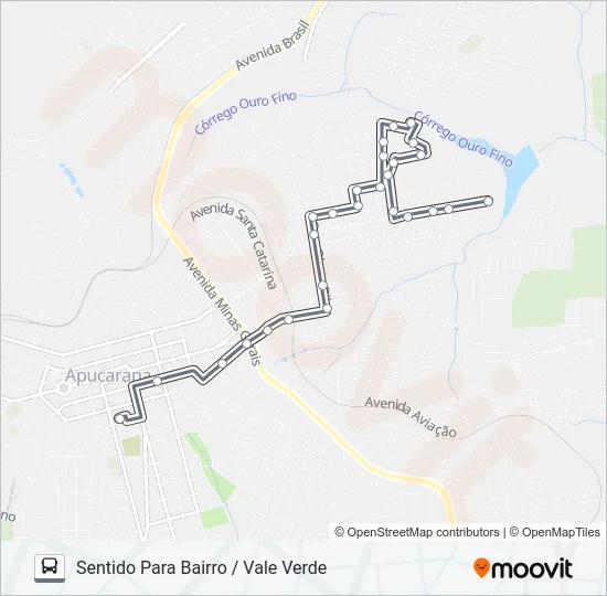 135 VALE VERDE Bus Line Map