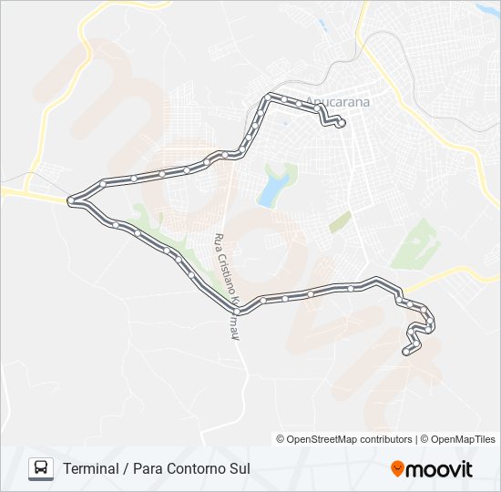 155 CONTORNO SUL bus Line Map