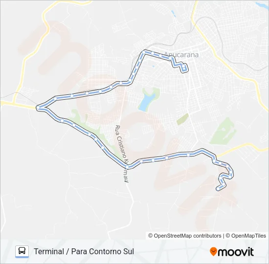 155 CONTORNO SUL Bus Line Map