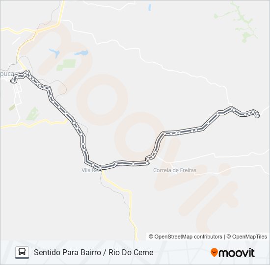 999 RIO DO CERNE bus Line Map