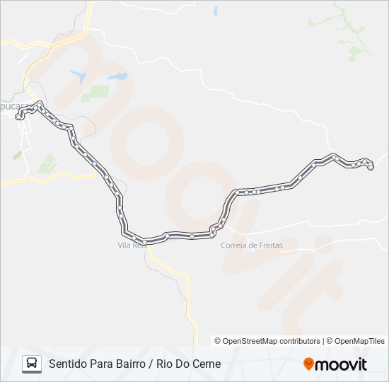 Mapa da linha 999 RIO DO CERNE de ônibus