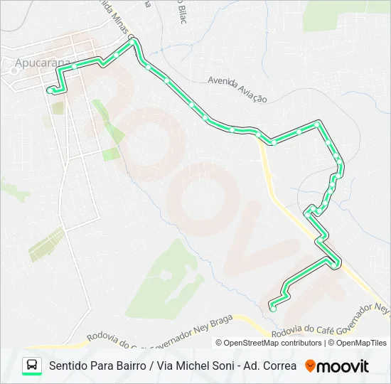 125 ADRIANO CORREIA Bus Line Map