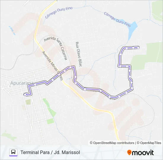 160 JARDIM MARISSOL Bus Line Map