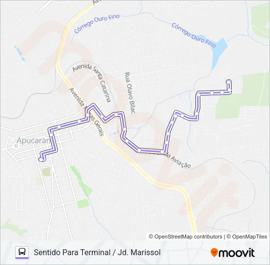 160 JARDIM MARISSOL Bus Line Map