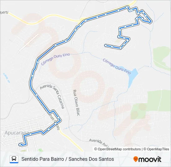 110 SANCHES DOS SANTOS Bus Line Map