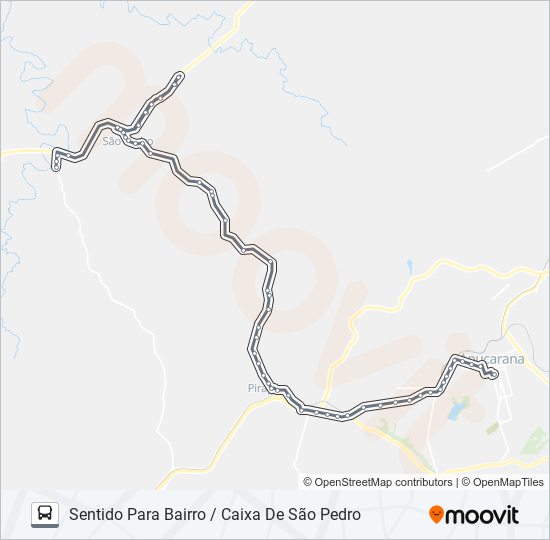 Mapa da linha 500 CAIXA DE SÃO PEDRO de ônibus