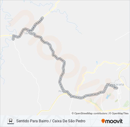 500 CAIXA DE SÃO PEDRO bus Line Map