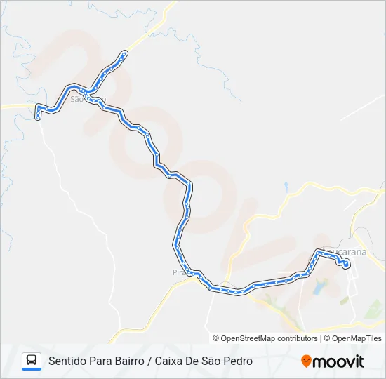 500 CAIXA DE SÃO PEDRO Bus Line Map