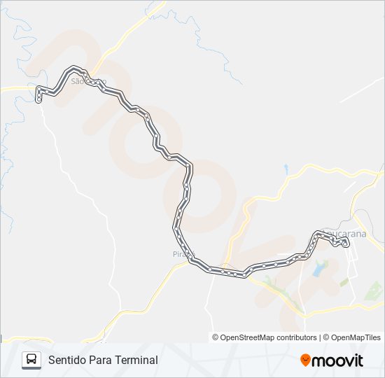 Mapa da linha 500 CAIXA DE SÃO PEDRO de ônibus