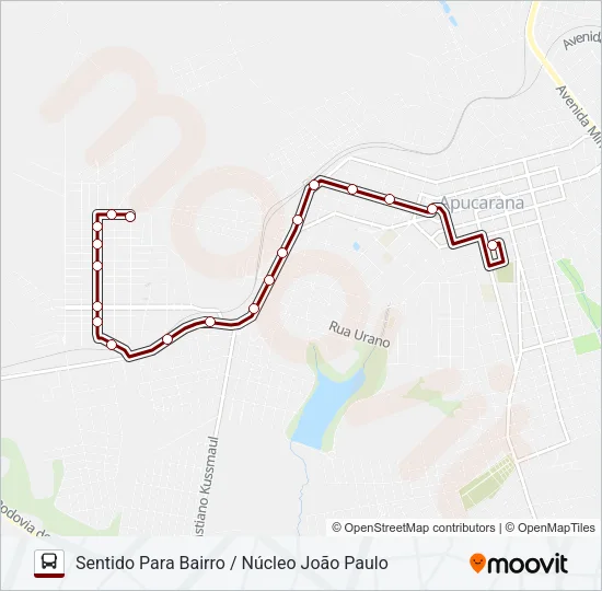 200 JOÃO PAULO Bus Line Map