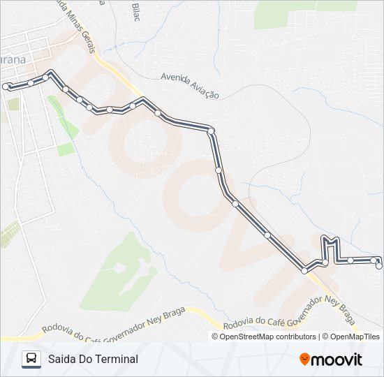 Mapa da linha 165 RESIDENCIAL FARIZ GEBRIM de ônibus