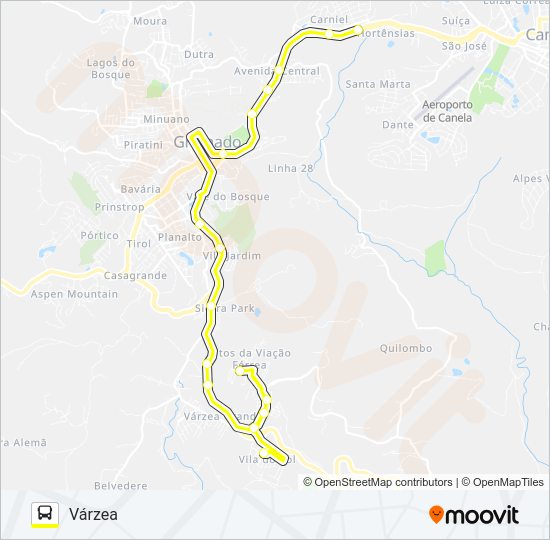 Mapa da linha MICRO SELETIVO GRAMADO de ônibus