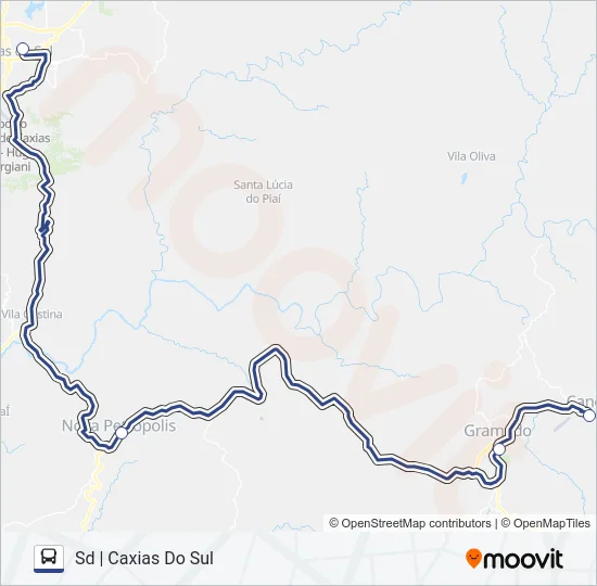 60 CAXIAS DO SUL / CANELA Bus Line Map