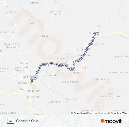 6152 CIRCULAR GRAMADO / SAIQUI Bus Line Map