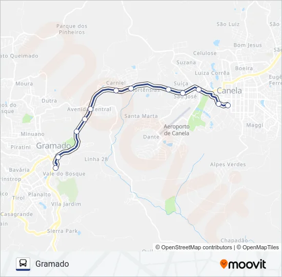 6152 CIRCULAR GRAMADO / SAIQUI Bus Line Map