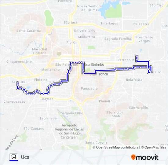 RIO BRANCO / LOURDES Bus Line Map