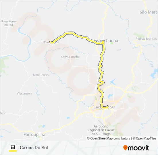 C112 NOVA PÁDUA / CAXIAS Bus Line Map
