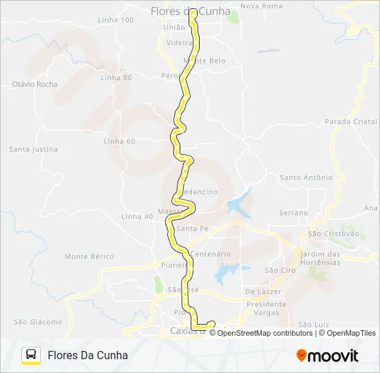 C170 FLORES DA CUNHA / CAXIAS Bus Line Map