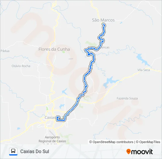 C160 SÃO MARCOS / CAXIAS Bus Line Map