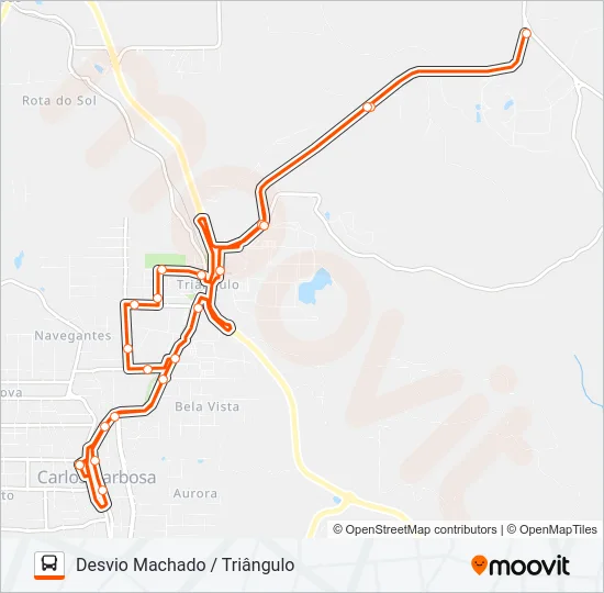 LINHA 1 CENTRO Bus Line Map