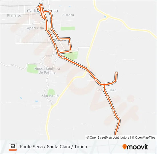 LINHA 1 CENTRO Bus Line Map