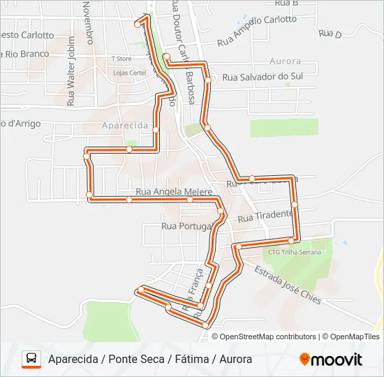 LINHA 2 CENTRO Bus Line Map