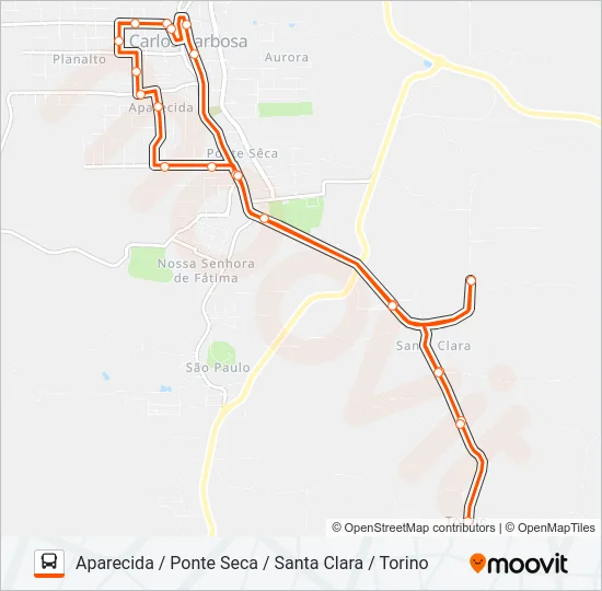 LINHA 2 CENTRO Bus Line Map