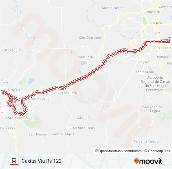 C140 FARROUPILHA / CAXIAS Bus Line Map