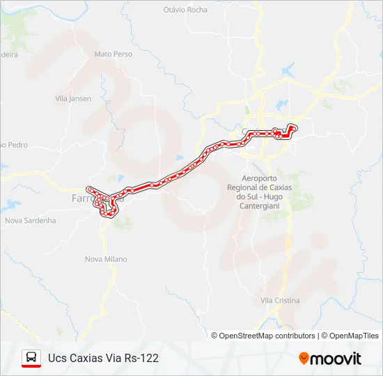 C140 FARROUPILHA / CAXIAS Bus Line Map
