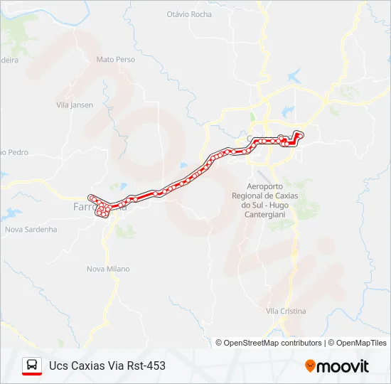 C140 FARROUPILHA / CAXIAS Bus Line Map