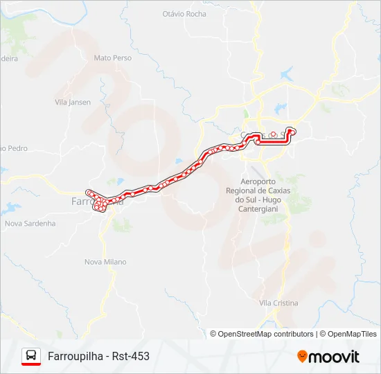 C140 FARROUPILHA / CAXIAS Bus Line Map