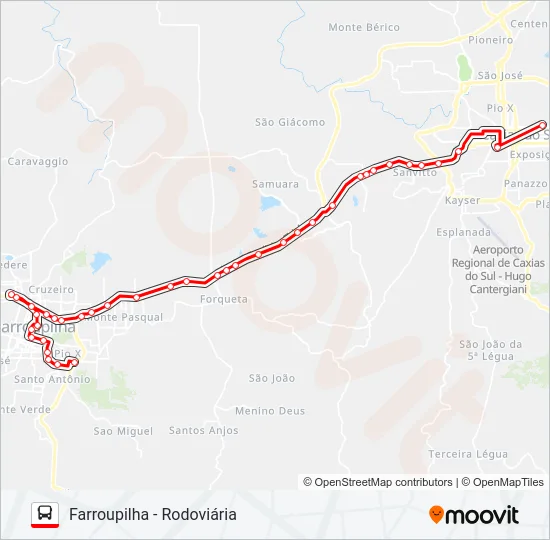 C140 FARROUPILHA / CAXIAS Bus Line Map