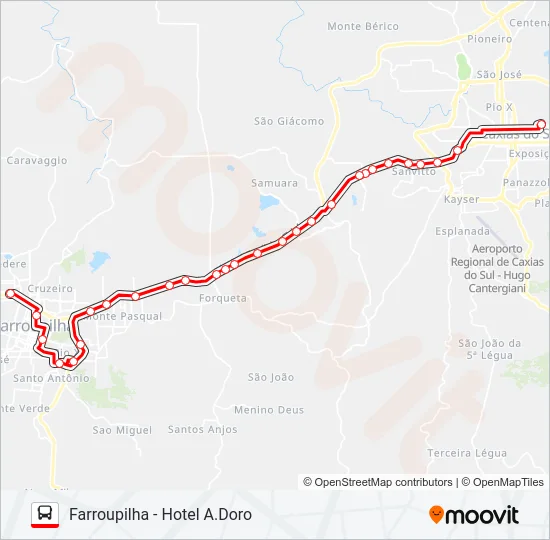 C140 FARROUPILHA / CAXIAS Bus Line Map